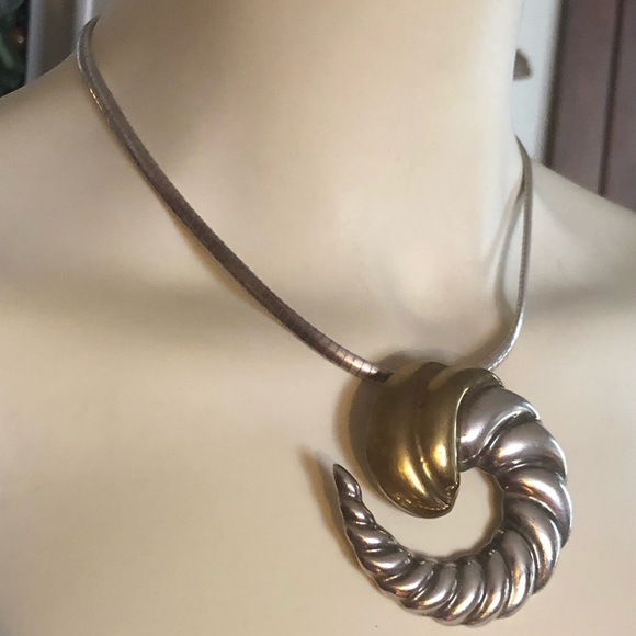 Vintage Sterling Silver Cornucopia Brooch Mexico Taxco - Picture 6 of 9